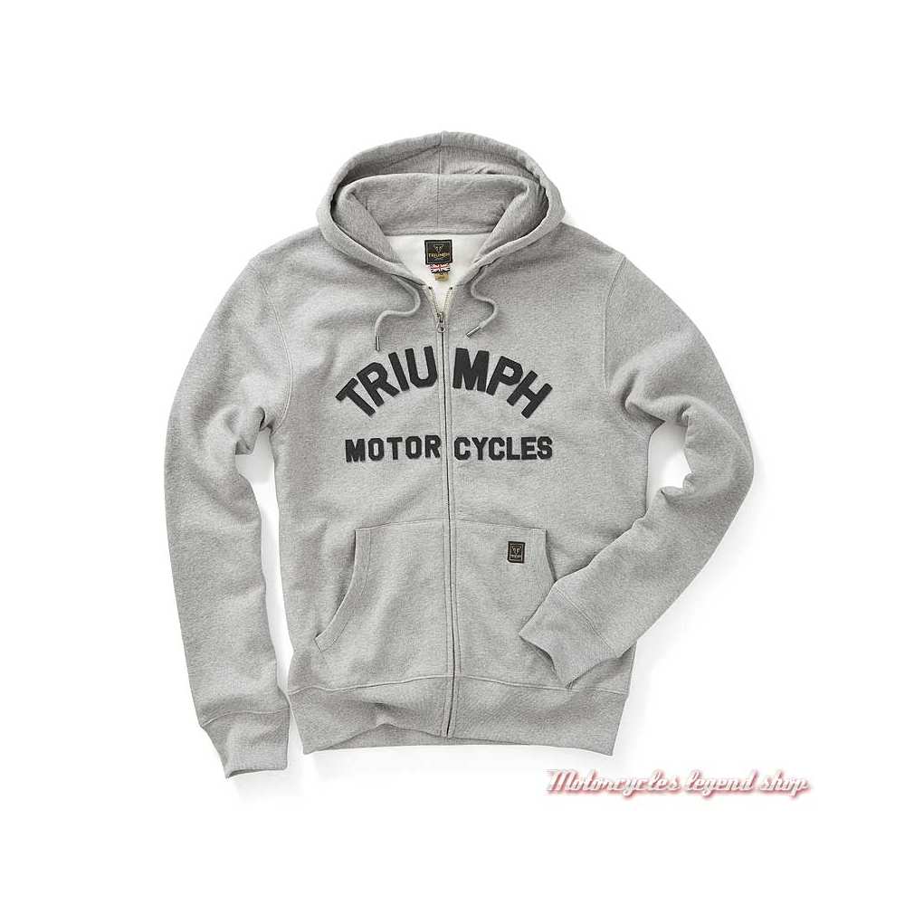 Sweat shirt homme gris clair en coton