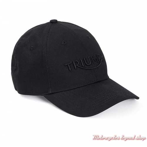 Casquette Mundsley Black Triumph, noir, logo noir, coton, réglable, MCAS20312