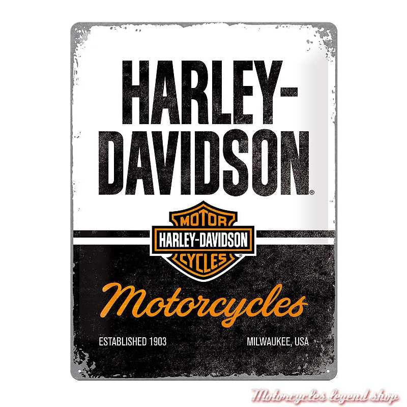 Plaque métal Harley-Davidson 30 X 40 cm, 23266