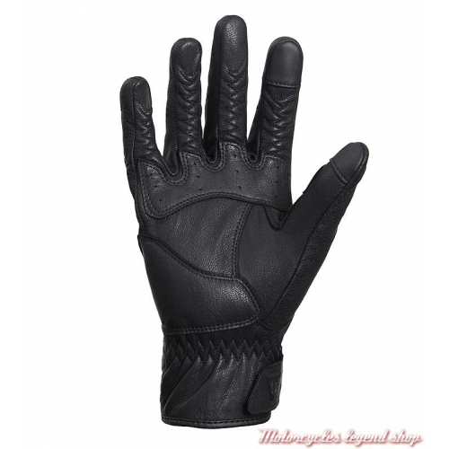 Gants été cuir Banner black Triumph, microperforé, paume, MGVS20118