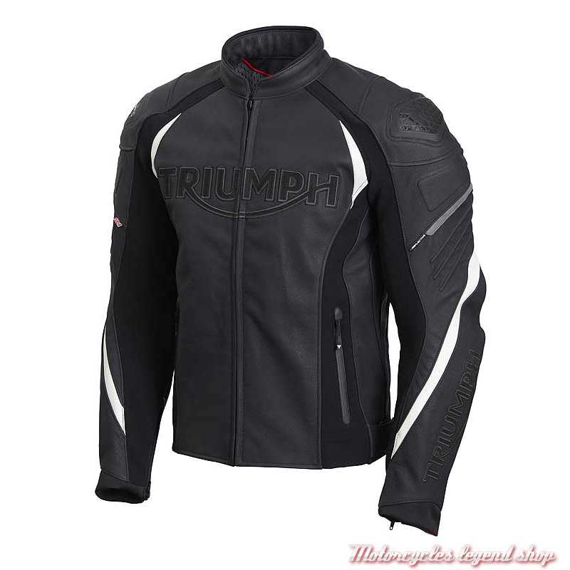 Blouson cuir Triple Triumph homme, noir, sport, TriStretch, MLPS20530 