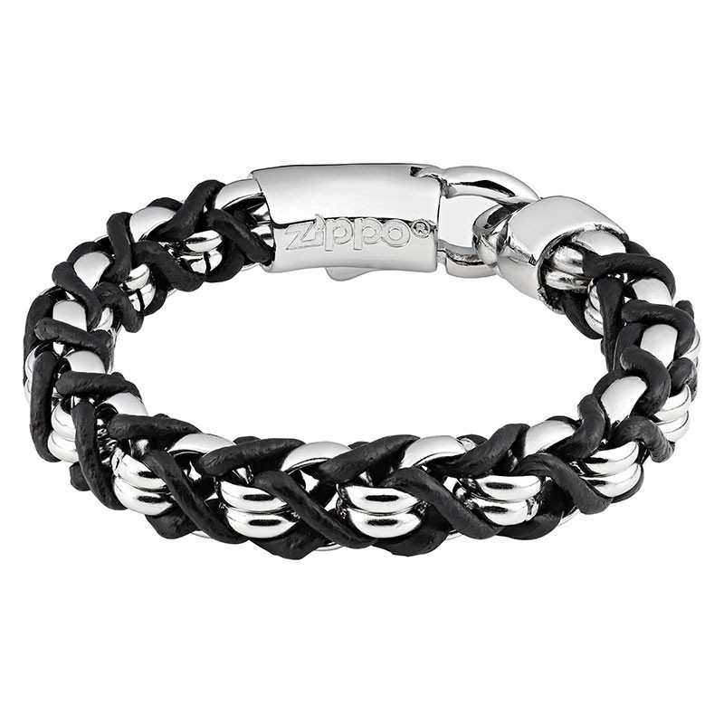 Bracelet cuir et acier Zippo - Motorcycles Legend shop