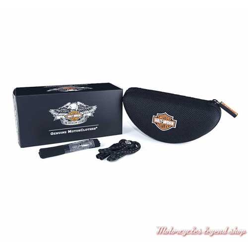 Lunettes solaire polarisé Journey Harley-Davidson, noir mat, cavité intérieur amovible, boitier, HDJNY04
