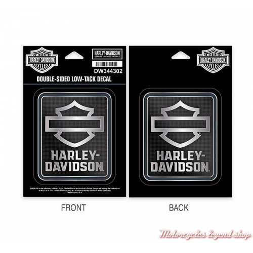 stickers de vitre Insignia Harley-Davidson léger adhésif, double face, DW344302