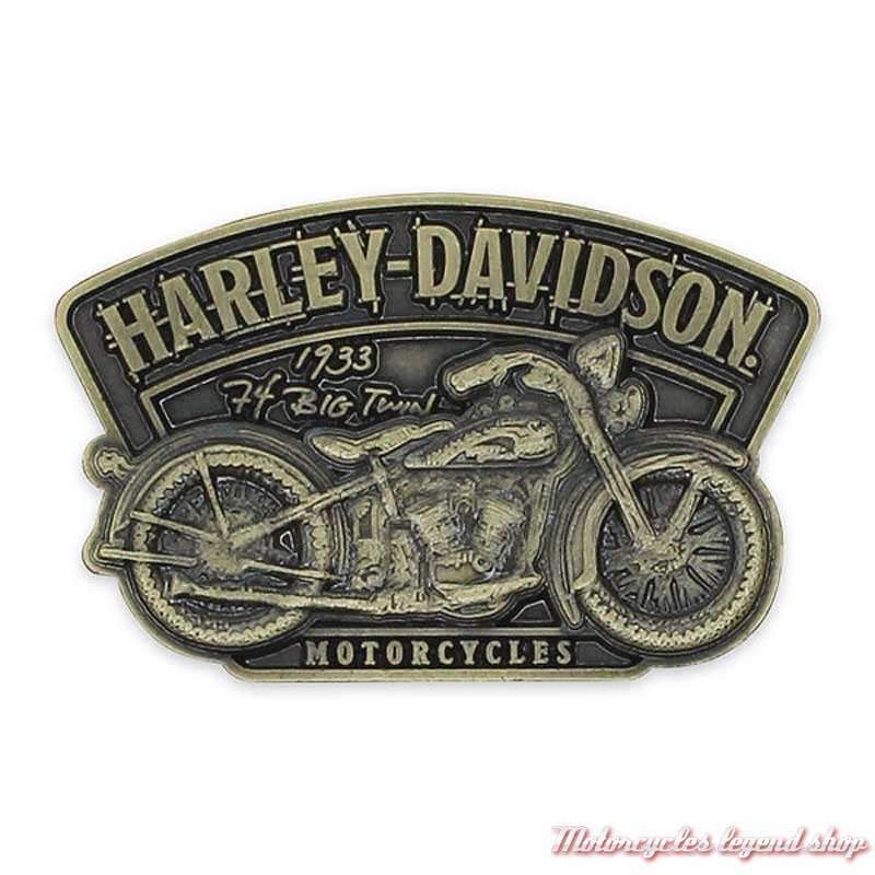 Pin's Timeline Harley-Davidson, moto, metal antique laiton, P345263