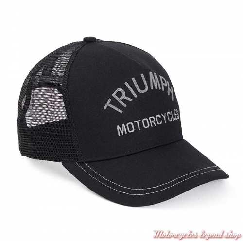 Casquette Coast Triumph, noir, arrière filet, réglable, MCAS20313