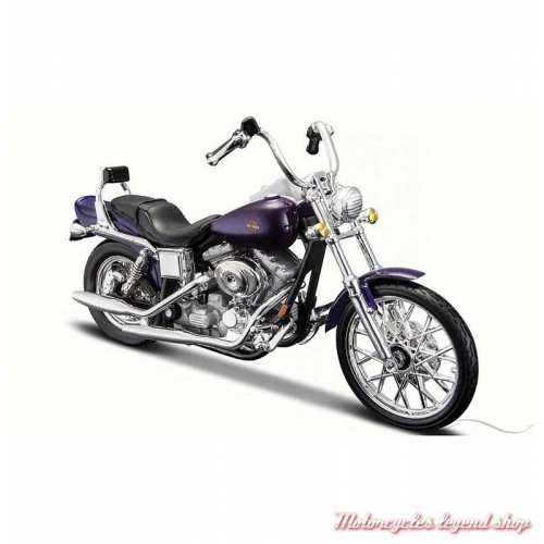 Miniature FXDWG Dyna Wide Glide 2001 bleu Harley-Davidson, Maisto, echelle 1/18