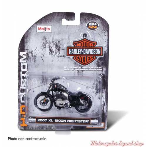 Miniature FLSTS Heritage Springer 2001 Harley-Davidson, bleu, echelle 1/24, boite