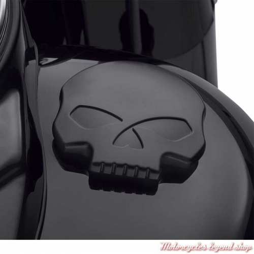 Bouchon de réservoir custom Skull noir Harley-Davidson, visuel, 61100103A
