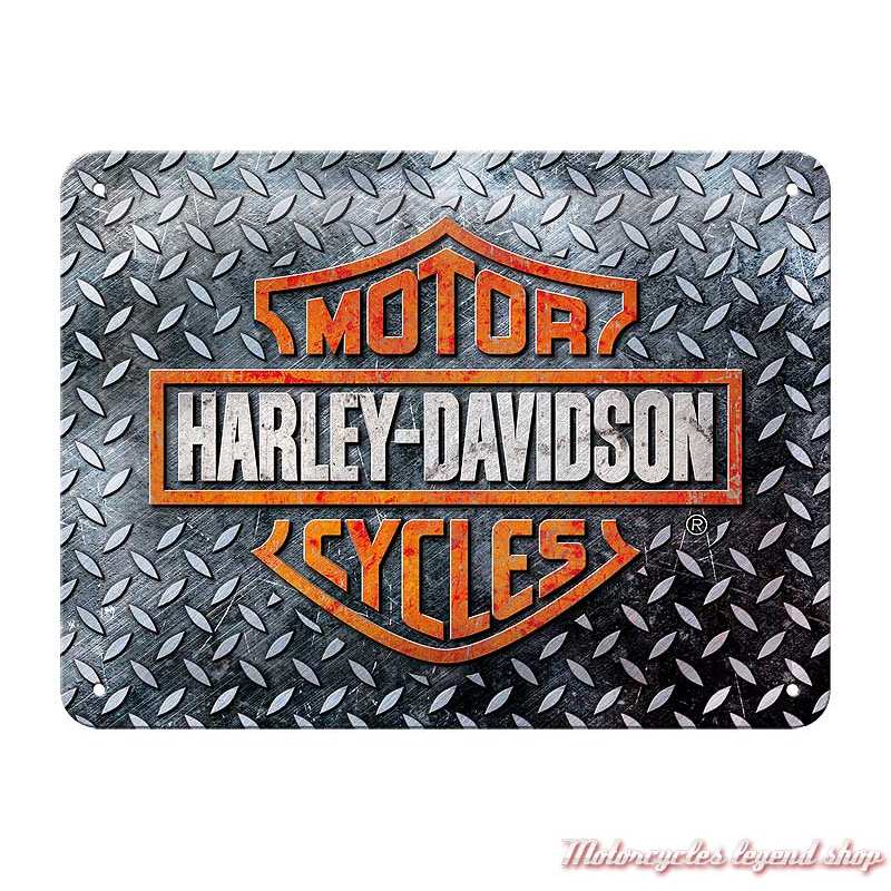 Plaque métal Bar & Shield Galva Harley-Davidson, 15 x 20 cm, 26250