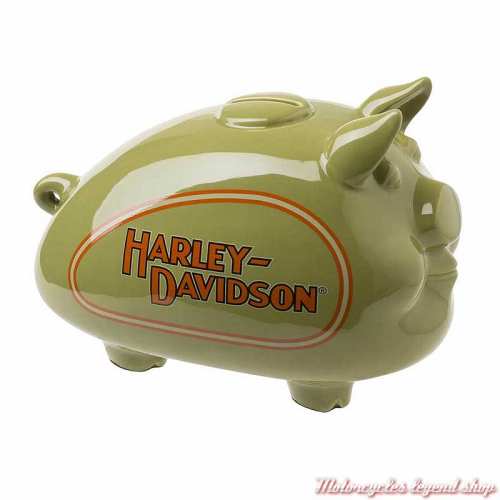 Tirelire HOG Harley-Davidson, céramique vert, HDX-99174