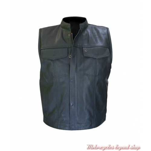 gilet cuir harley davidson homme