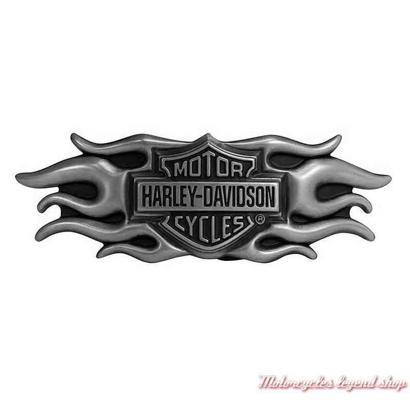 Boucle Inspiration homme, Bar & Shield flammé, zinc alu, Harley-Davidson HDMBU10661