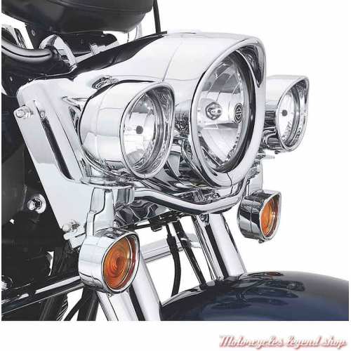 Cerclages de clignotants à cabochons plats style visière Harley-Davidson chromés, visuel, 69749-05