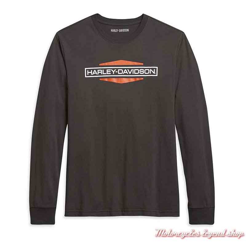 Tee-shirt Bound by Metal Harley-Davidson homme, noir, manches longues, coton, 96022-21VM