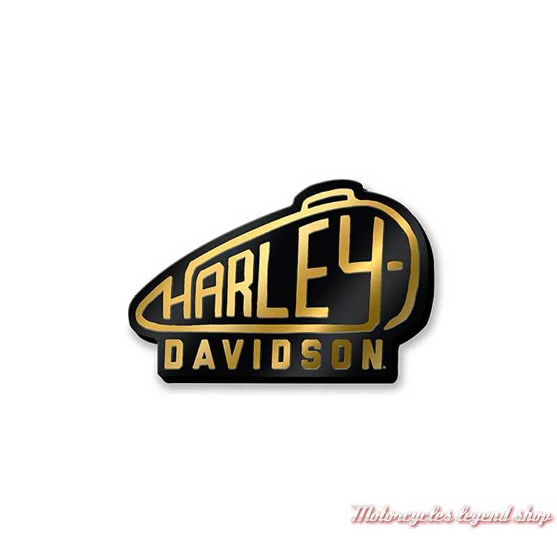 Pin's Tank Harley-Davidson, métal, émail, noir, doré, 97681-21VX