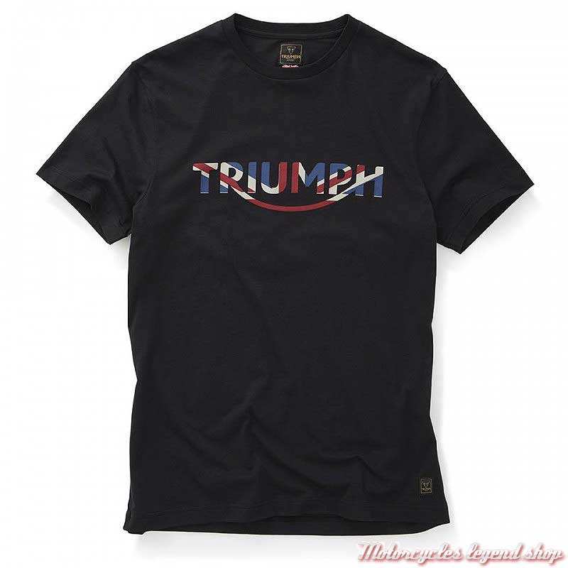 Tee-shirt Orford homme Triumph, noir, manches courtes, coton, Union Jack, MTSS20021