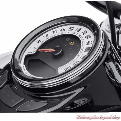 Habillage d&#039;instrumentation Defiance Harley-Davidson aluminium noir découpe machine, visuel, 61400439
