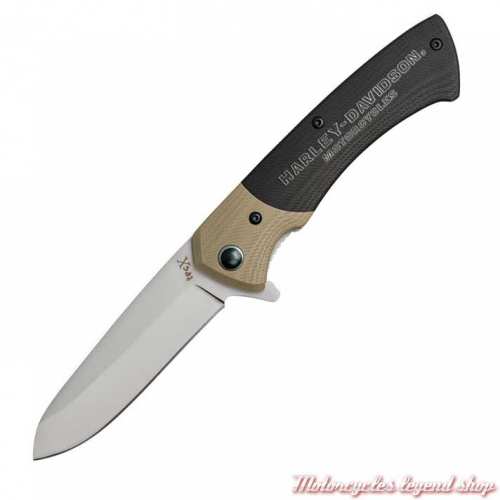 Couteau Tec X G-10 FL-2 Harley-Davidson, pliant, acier, noir, 52206