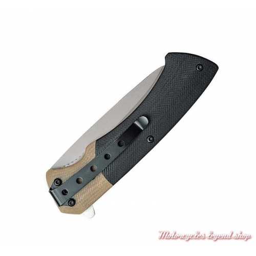 Couteau Tec X G-10 FL-2 Harley-Davidson, pliant, acier, noir, plié, 52206
