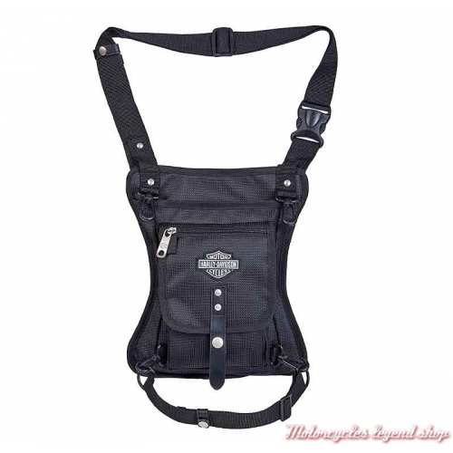 Sac à bandouilière multifonction Harley-Davidson, polyester noir, 98222