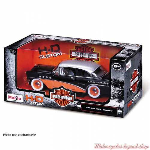 Miniature Corvette 1970 Harley-Davidson, noir, orange, 1/24, boite, 32160-32193