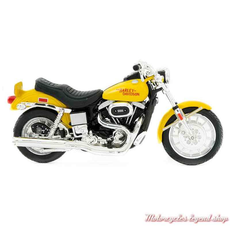 Miniature FXS Low Rider 1977 Harley-Davidson, jaune, echelle 1/18