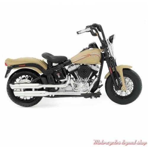 Miniature FLSTSB Cross Bones 2008 Harley-Davidson, beige, echelle 1/18