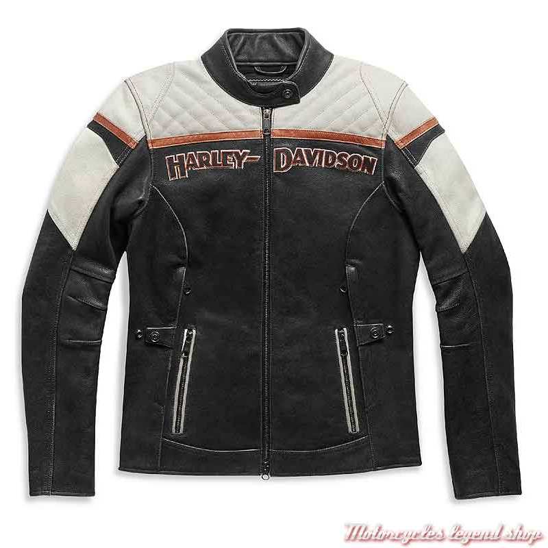 gilet cuir femme harley davidson