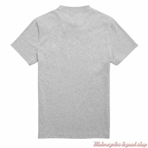 Tee-shirt Burnham Grey Marl homme Triumph, manches courtes, coton, gris clair, dos, MTSS21001