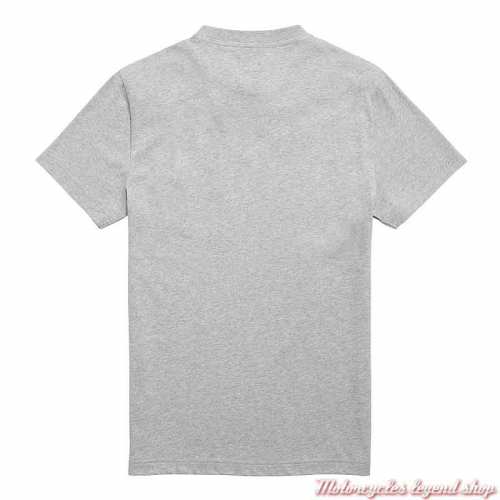 Tee-shirt Cartmel Grey Marl homme Triumph, manches courtes, coton, gris clair, dos, MTSS21007