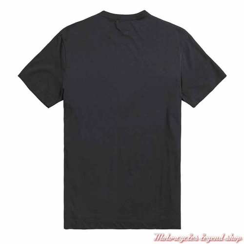 Tee-shirt Helston homme Triumph, noir, manches courtes, coton, dos, MTSS21006