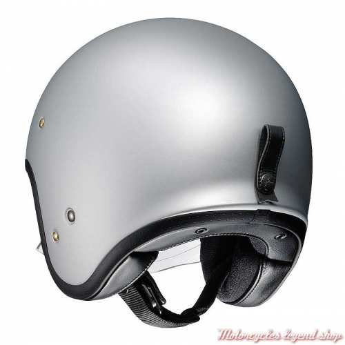 Casque J.O gris argent mat Shoei mixte, vintage, dos