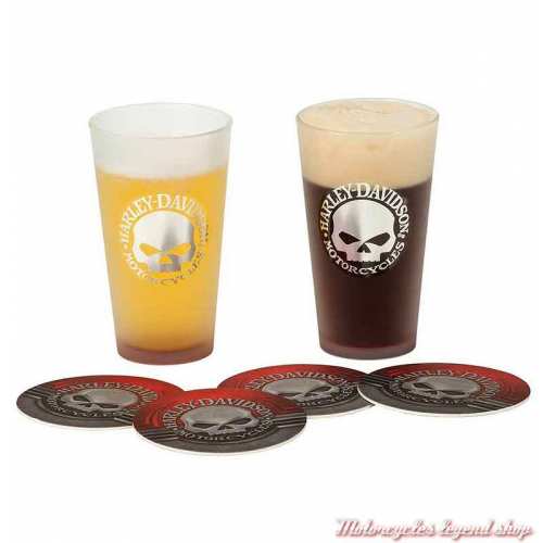 Ensemble verres Skull Harley-Davidson