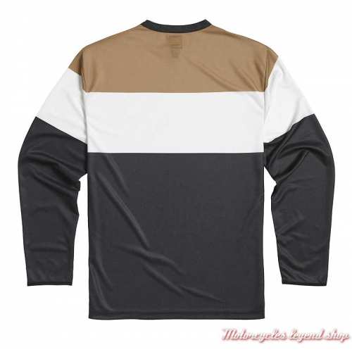 Tee-shirt Adventure homme Triumph, manches longues, noir, blanc, gold, polyester, dos, MTLS21031