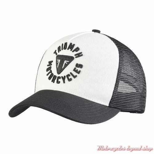 Casquette Taylor Triumph noir & blanc, arrière filet, réglable, MCAS21005