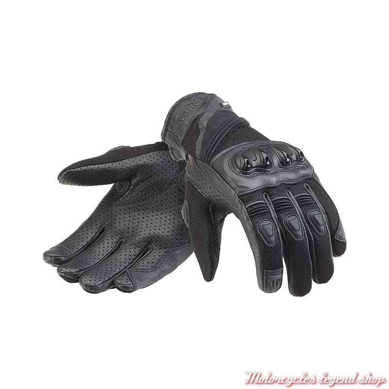 Gants mesh Pitsford Triumph, maille noir, cuir, Adventure, MGVS21320