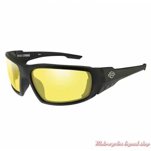 Lunettes solaire Stroke Harley-Davidson, noir mat, verre jaune, HASTR11