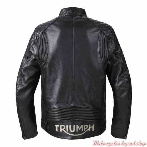 Blouson cuir Braddan Sport Triumph homme, noir, dos, MLHS21101