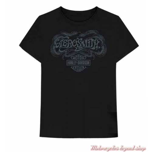 Tee-shirt Aerosmith Toxic Twins Harley-Davidson homme, noir, manches courtes, coton, 40290571