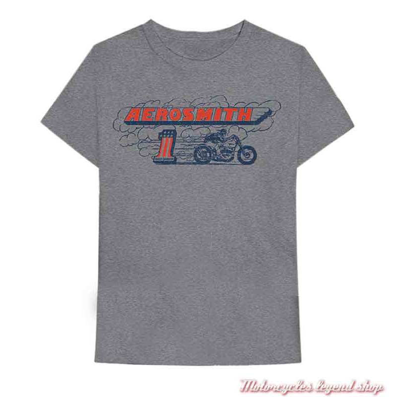 Tee-shirt Aerosmith Burnout Harley-Davidson homme, gis, manches courtes, coton, 40290578