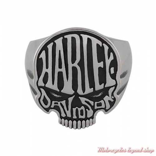 Bague acier Calavera Harley-Davidson homme