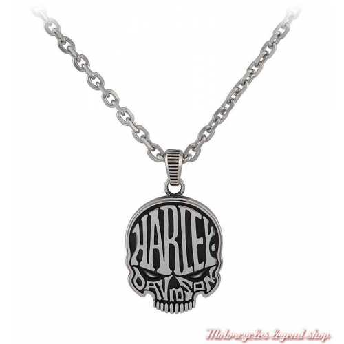 Collier acier Calavera Harley-Davidson homme