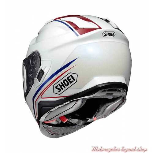 Casque intégral GT-Air 2 Panorama Shoei, blanc, bleu, rouge, dos