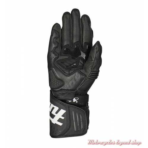 Gants Racing Stroker Furygan, cuir noir, protections, manchette, paume