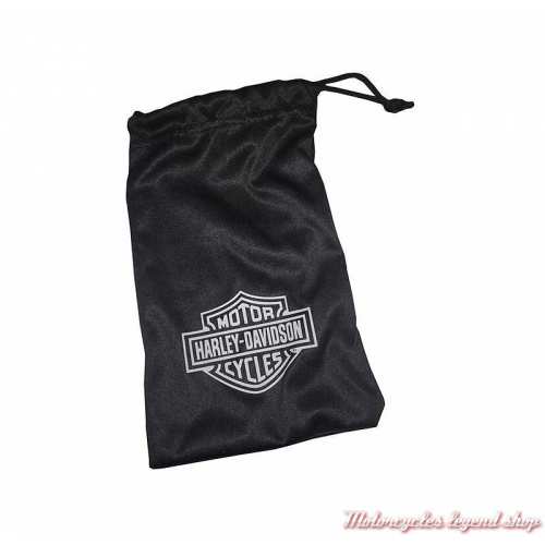 Lunettes Baffle Harley-Davidson, noir mat, verre incolore, pochette, HABFL03