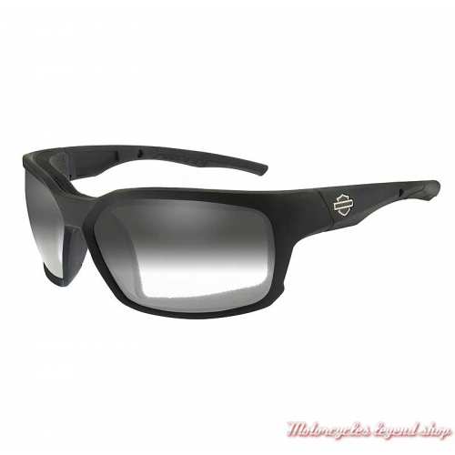 Lunettes jour/nuit Cogs Harley-Davidson ,noir mat, fumé gris, cavité intérieur amovible, HDCGS05