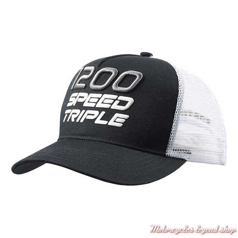 Casquette RS Triple Triumph homme, noir et blanc, arrière filet, réglable, MCAS21400