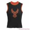 Débardeur Eagle Mockneck Harley-Davidson femme, col montant, noir orange, coton côtelé, 96496-21VW