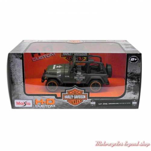 Miniature Jeep Wrangler Rubicon Harley-Davidson, kaki 1/27, boite, 32160-32190